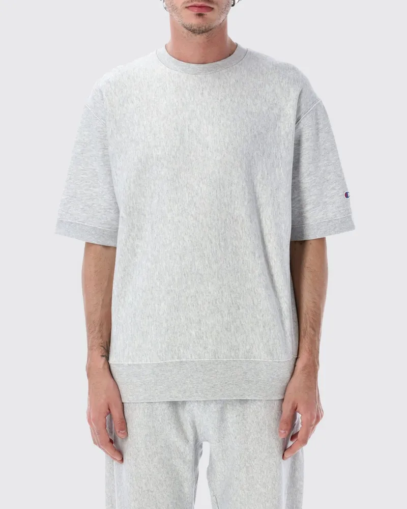Champion Sport-T-Shirt aus Baumwollmischung mit Rundhalsausschnitt und Kontrastlogo Weiß