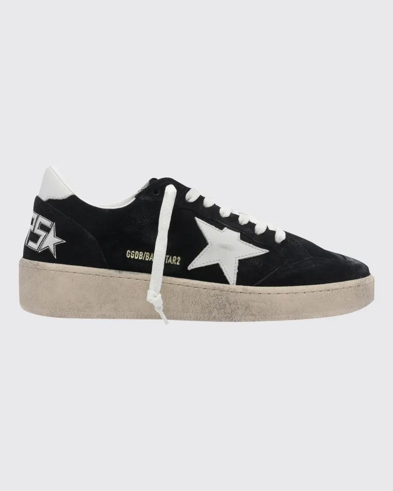 Golden Goose Ball Star 2 Sneaker aus Veloursleder im Used-Look Schwarz