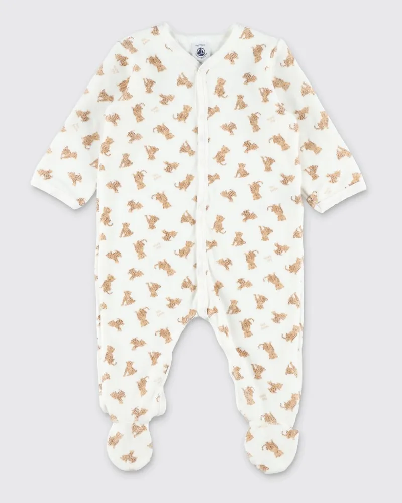Petit Bateau Pyjama kinder Weiß