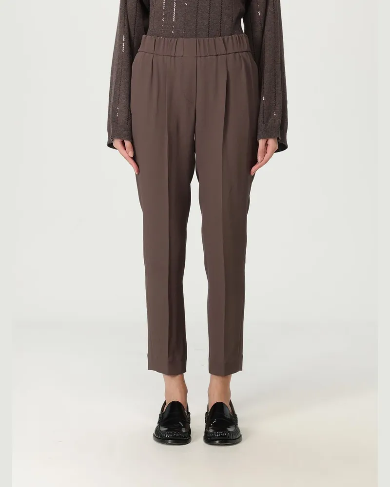 Brunello Cucinelli Hose damen Kakao