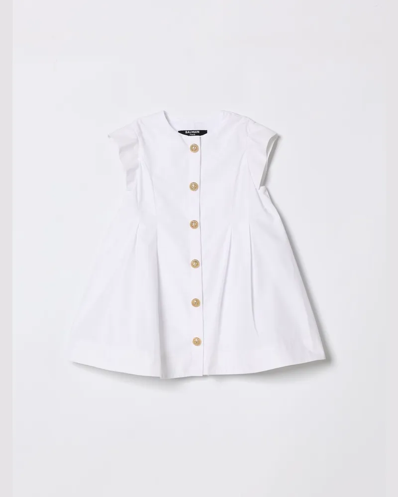 Balmain Baumwollkleid Weiß