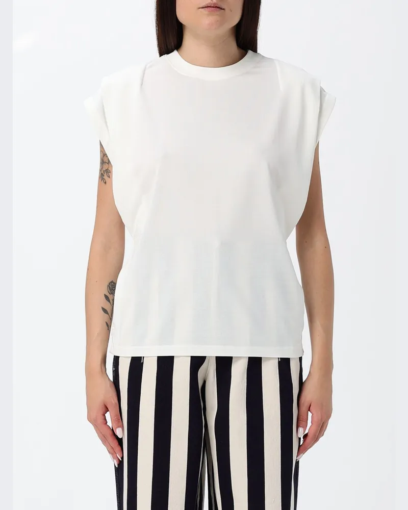Jacquemus Top Le Debardeur Ventadou aus Baumwolle mit gesticktem Logo Weiß