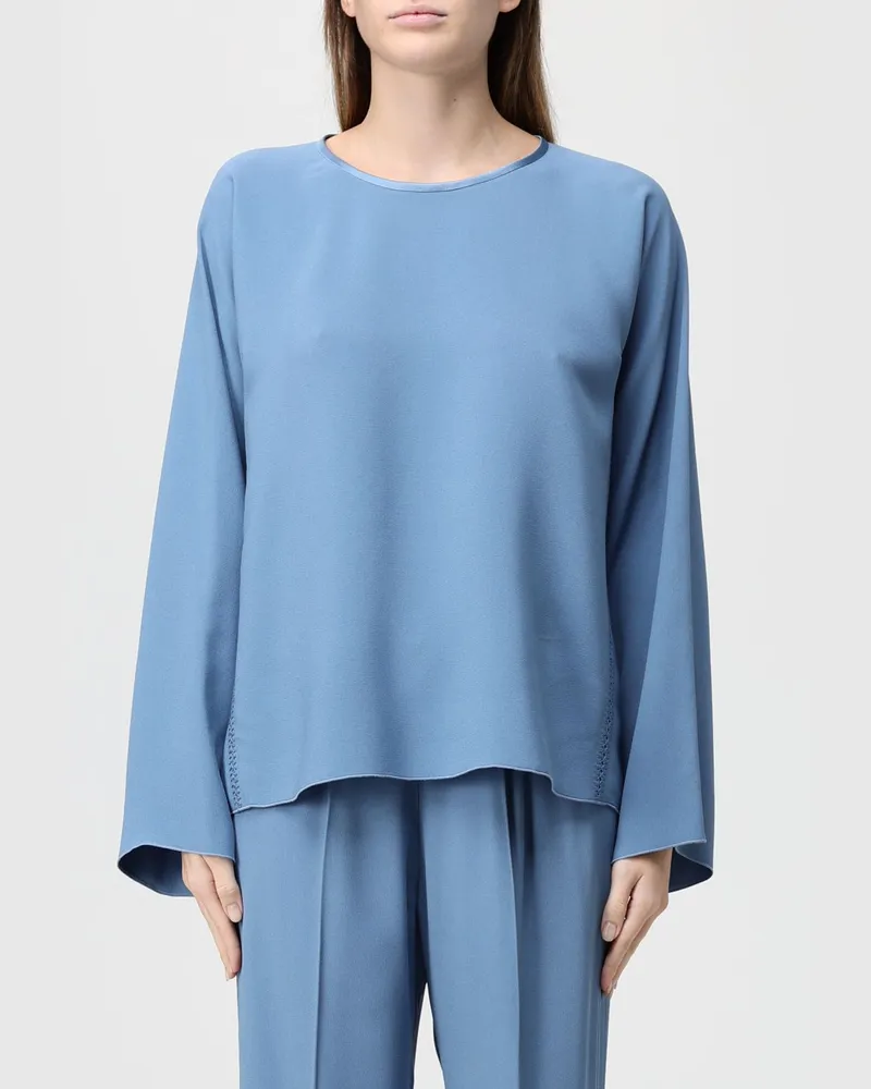 forte_forte Top damen Hellblau