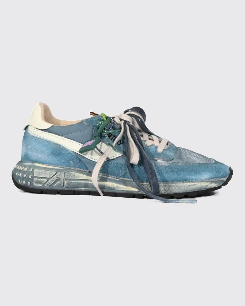 AUTRY Reelwind Super Vintage Sneakers aus Veloursleder und Mesh Grün