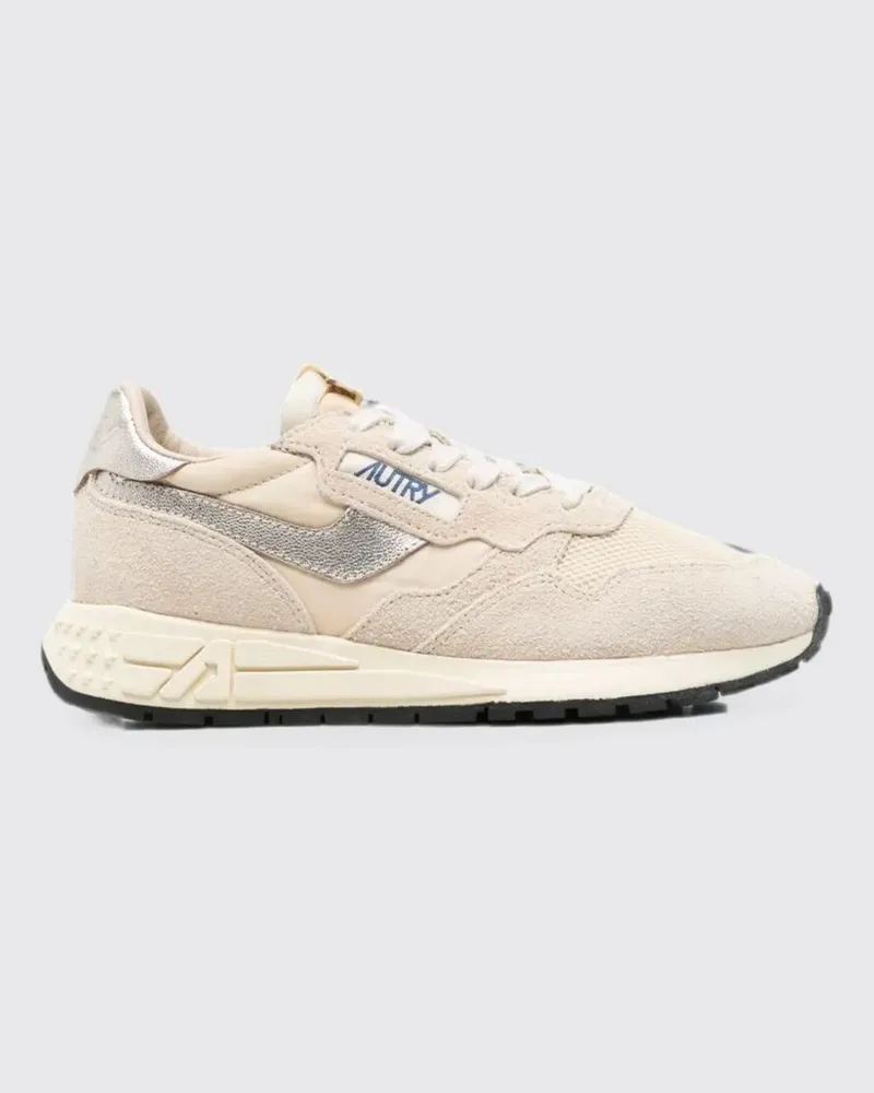 AUTRY Reelwind Sneaker aus Nylon und Wildleder mit gezackter Sohle Weiß