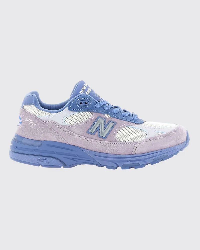 New Balance Gemusterte Made in USA 993 Sneakers aus Veloursleder und Mesh Bunt