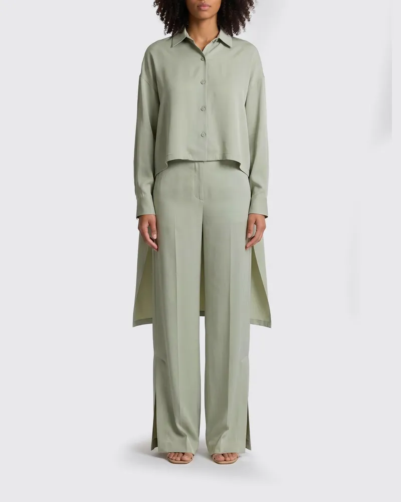 Alberta Ferretti Asymmetrisches Viskose-Hemd Grün