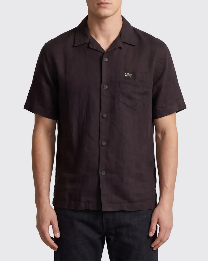 Lacoste Leinenhemd Dark