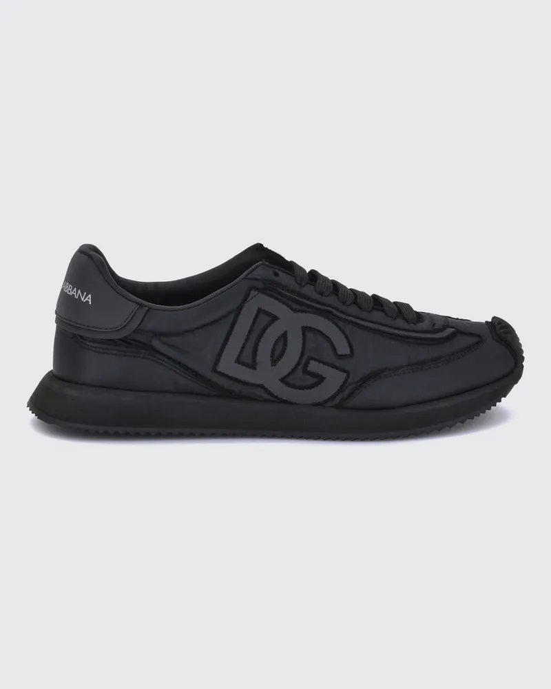 Dolce & Gabbana DOLCE  GABBANA DG Cushion Sneaker Dolce & Gabbana aus Nylon und Leder mit Monogramm Schwarz
