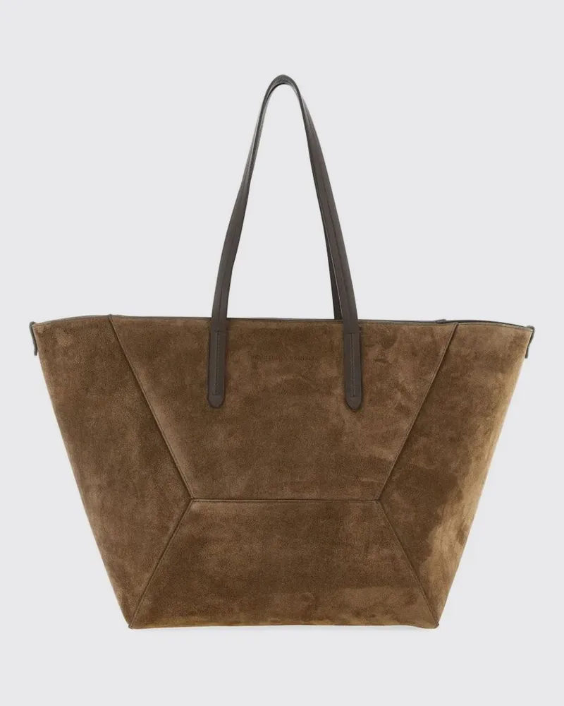 Brunello Cucinelli Schultertasche damen Grau