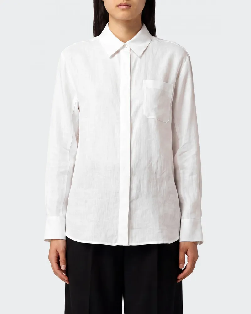 Max Mara Leinenhemd Weiß