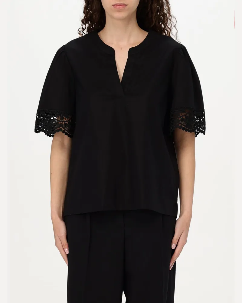 Twin-Set Hemdbluse damen Schwarz