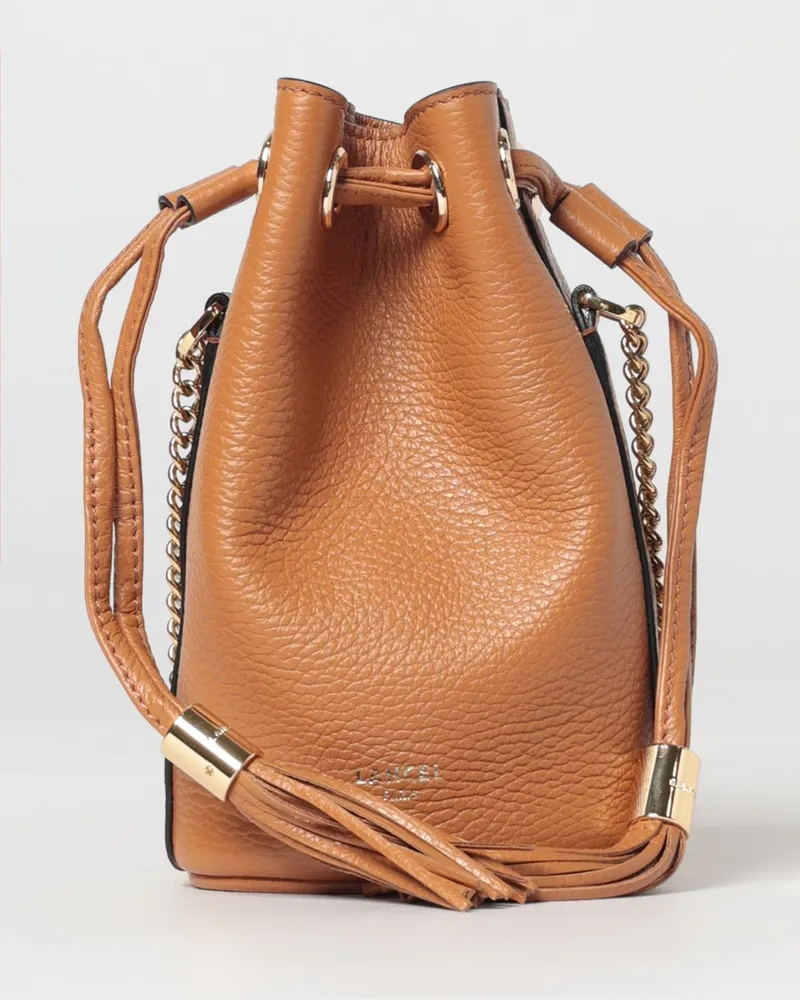 Lancel Premiere Flirt Tasche aus genarbtem Leder Camel