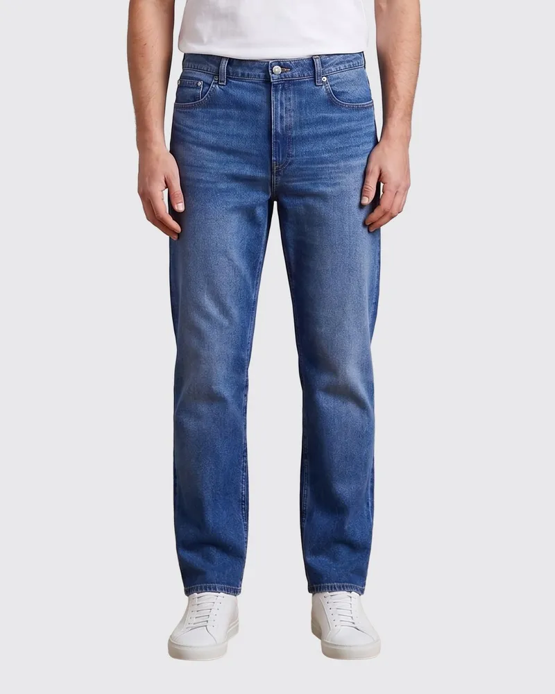 A.P.C. Martin Jeans aus Baumwolldenim mit geradem Bein und mittlerer Leibhöhe Blau