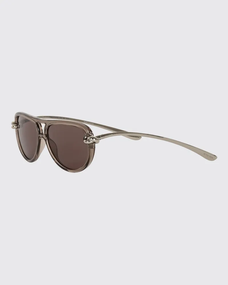 Bottega Veneta Knot Aviator-Sonnenbrille von aus Metall und Acetat Silber