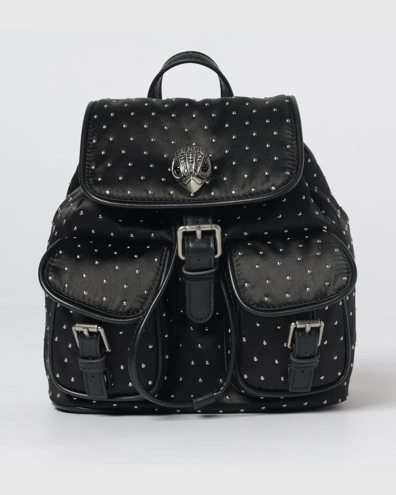 Kurt Geiger Rucksack aus Nylon mit Nieten und Klappverschluss Schwarz