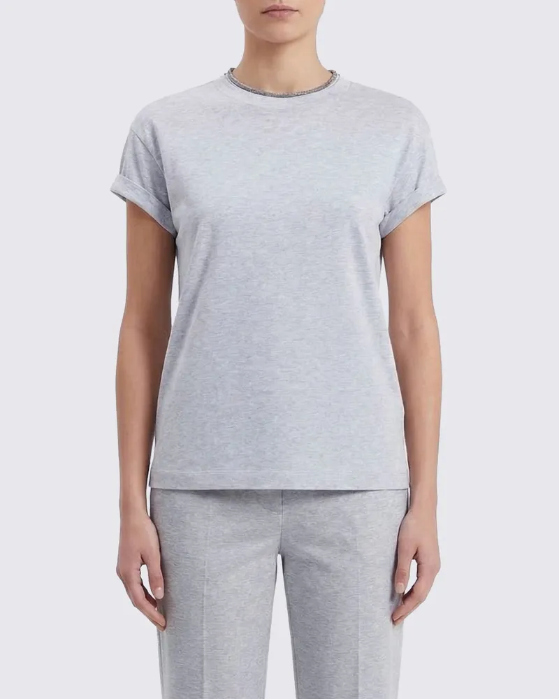 Brunello Cucinelli T-shirt damen Anthrazit