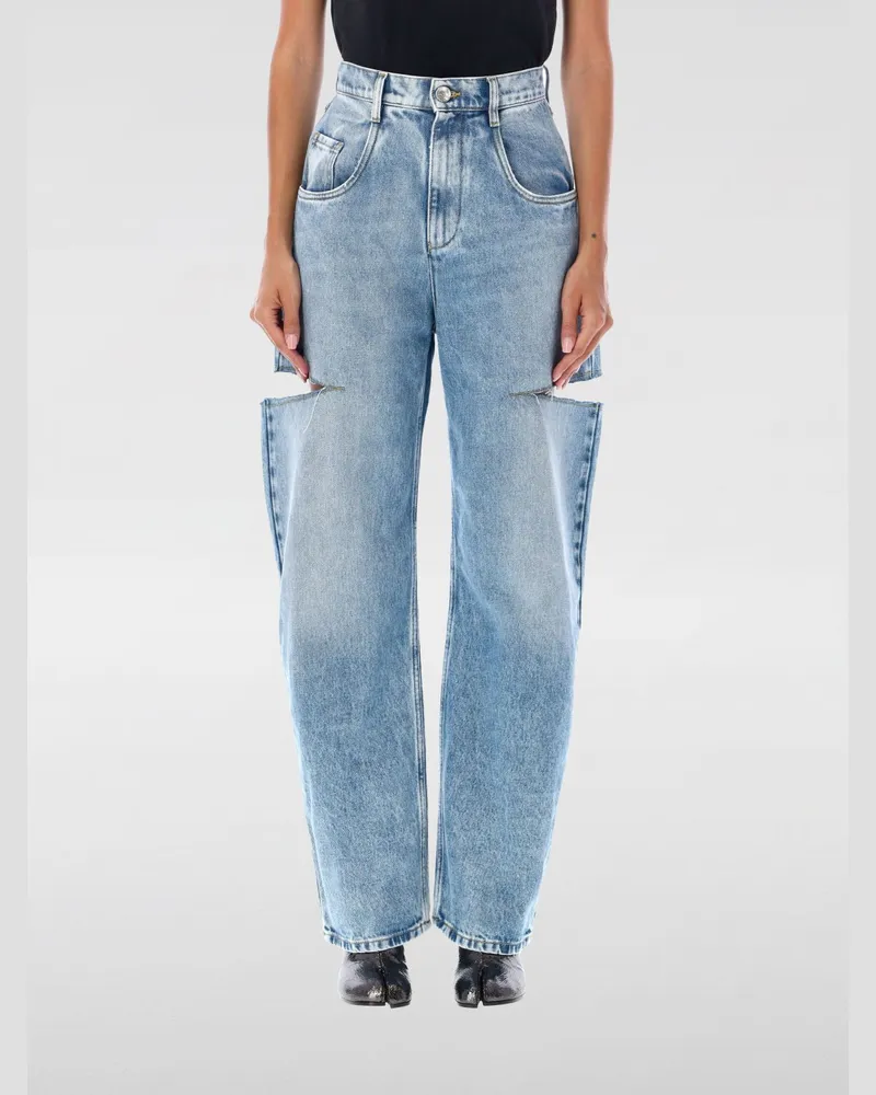 Maison Margiela Baggy Jeans aus Cut-Out-Denim Blau