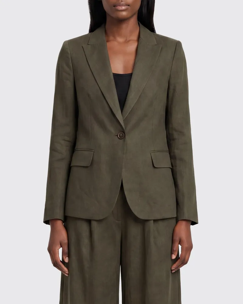Uma Wang Einreihiger Cropped-Blazer von mit steigendem Revers Grau