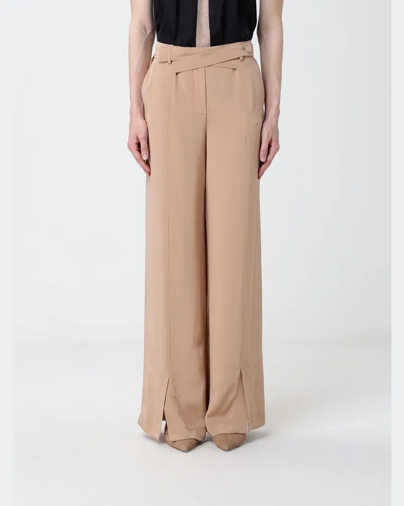 Simona Corsellini Palazzo-Hose aus Crêpe Beige