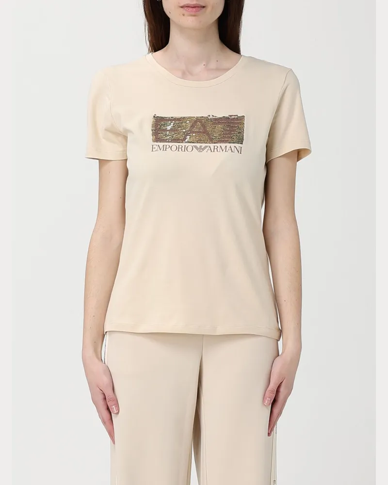 EA7 T-shirt damen Beige