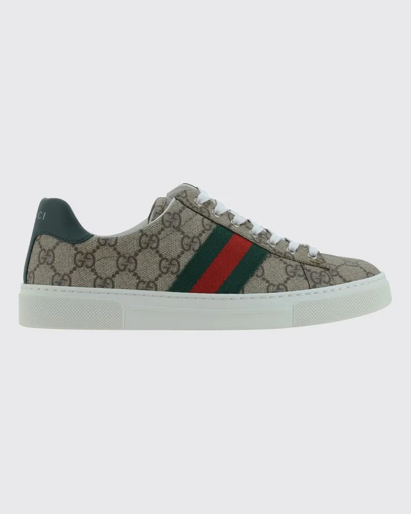 Gucci Ace Low-Top-Sneaker von aus GG Supreme-Stoff mit Monogramm Beige
