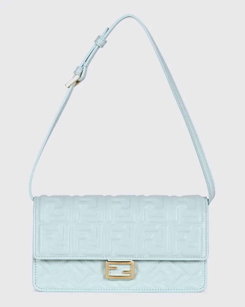 Fendi Tube Mini-Wallet-on-Chain-Tasche aus Kalbsleder mit FF-Monogramm Grün