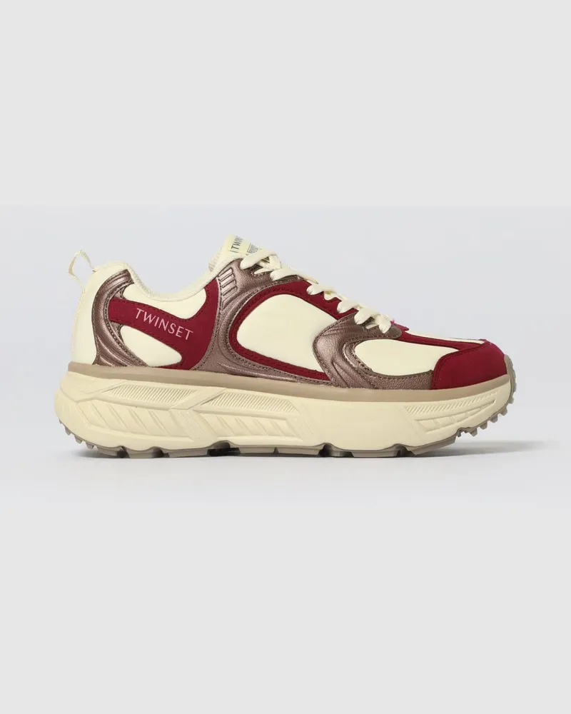 Twin-Set Sneakers damen Burgunderrot
