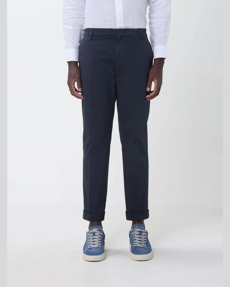 Dondup Schmal geschnittene Baumwollhose Blau
