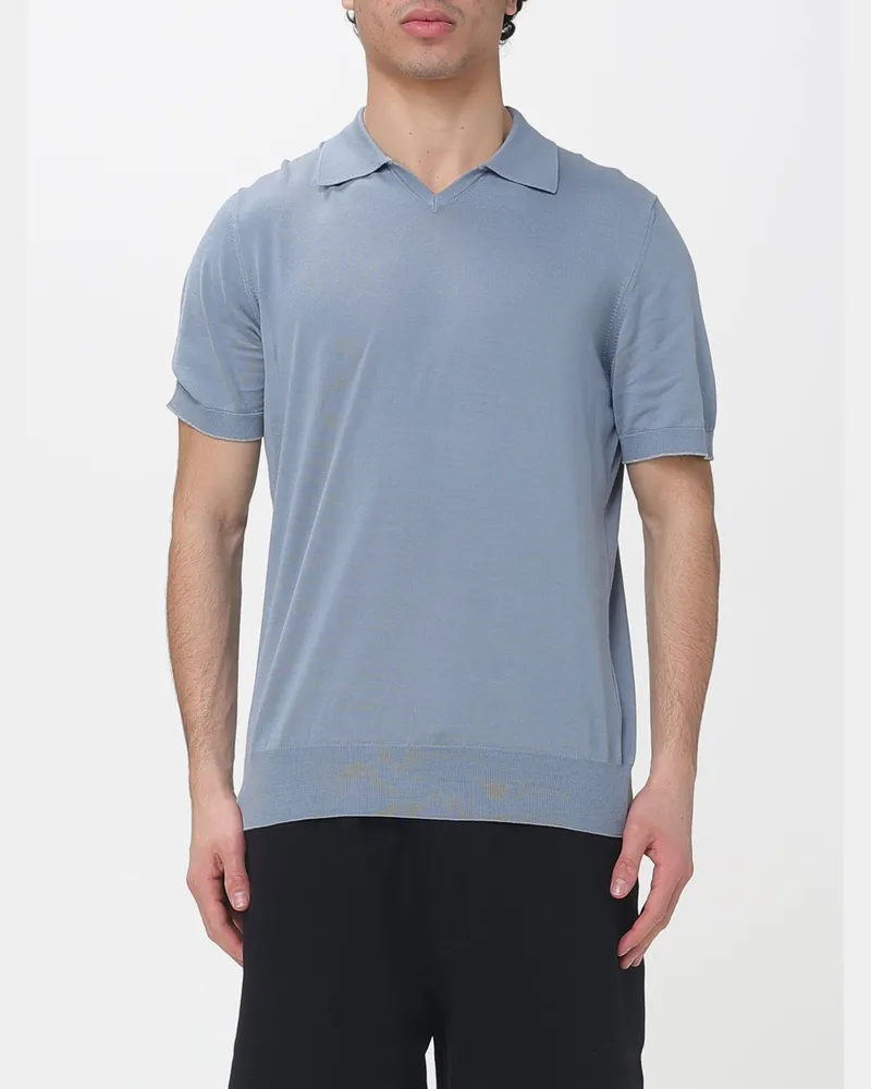 Brunello Cucinelli Polo herren Hellblau