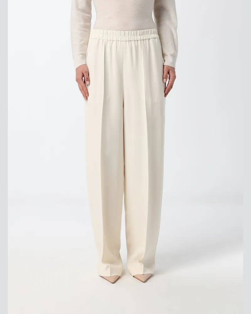 Fabiana Filippi Palazzo-Hose aus Cady von mit elastischer Taille und Monili Butter