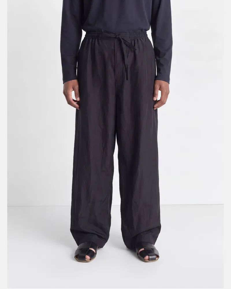 Christophe Lemaire Viskosehose mit Kordelzug Schwarz