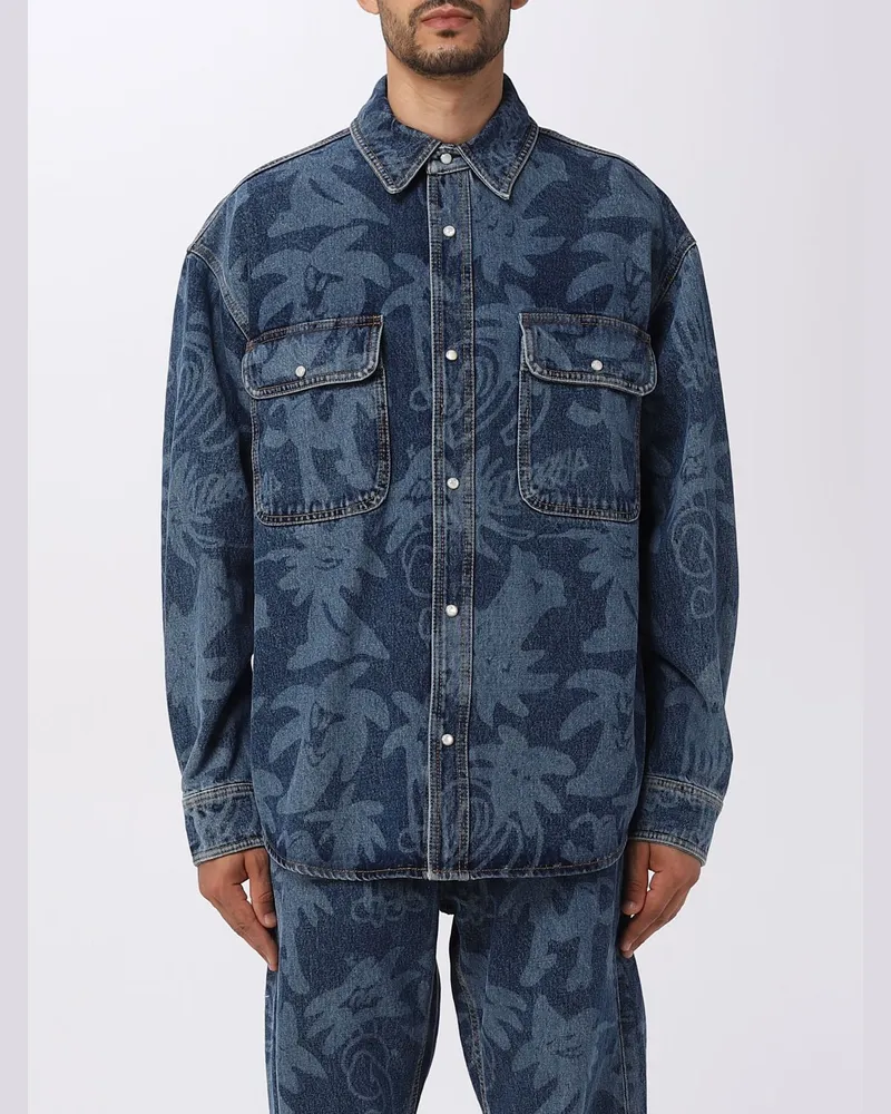 Palm Angels Hemd herren Blau