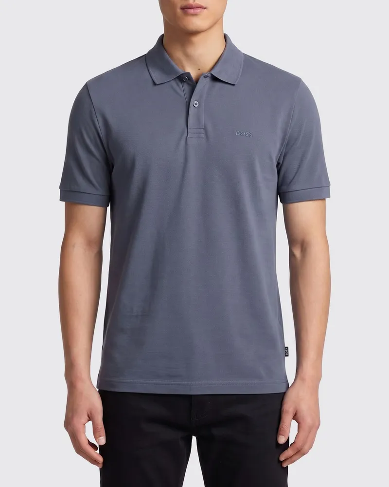 HUGO BOSS Polohemd aus Baumwolle Blau
