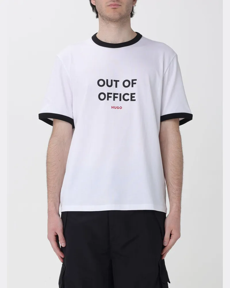 HUGO BOSS Out of Office Baumwoll-T-Shirt Weiß
