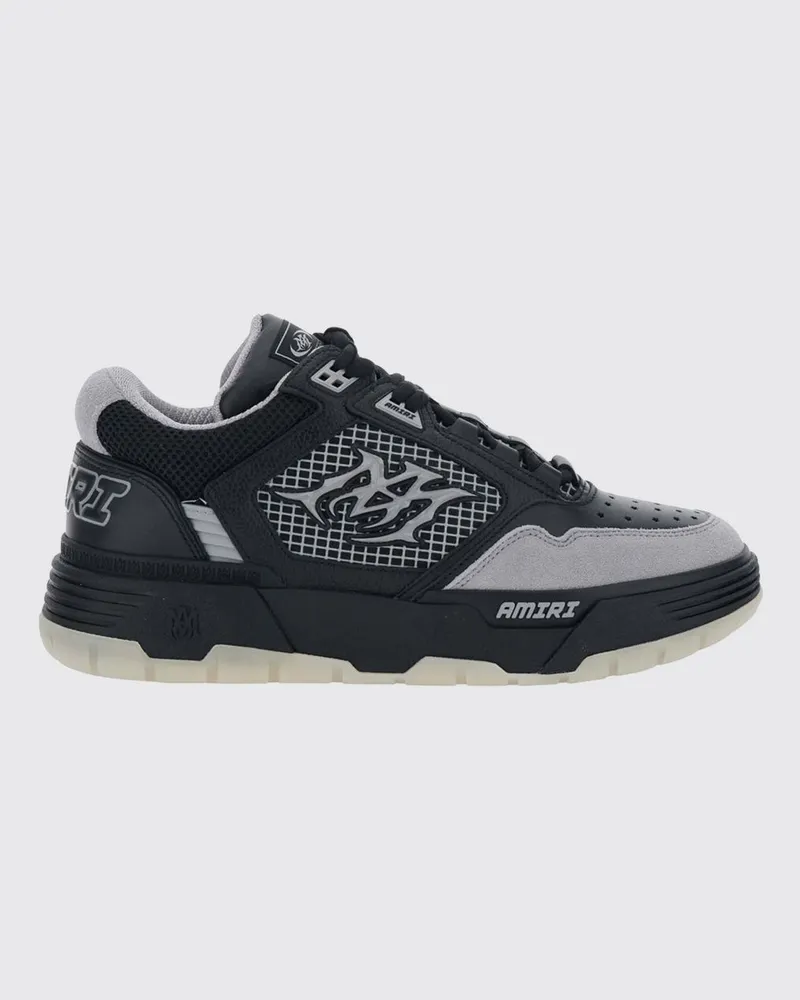 Amiri MA-94 Sneaker aus Leder und Mesh mit Monogramm und Wildlederdetails Schwarz