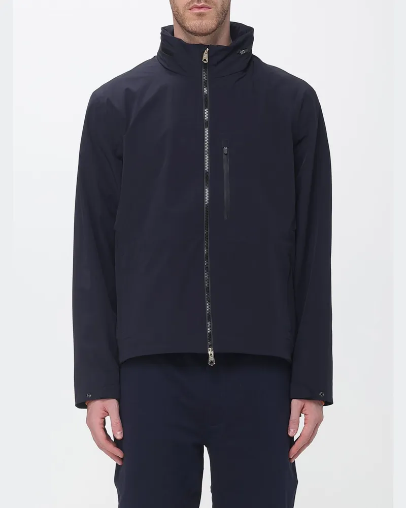 Paul Smith Windbreaker-Jacke aus technischem Gewebe mit Stehkragen und Reißverschluss Navy
