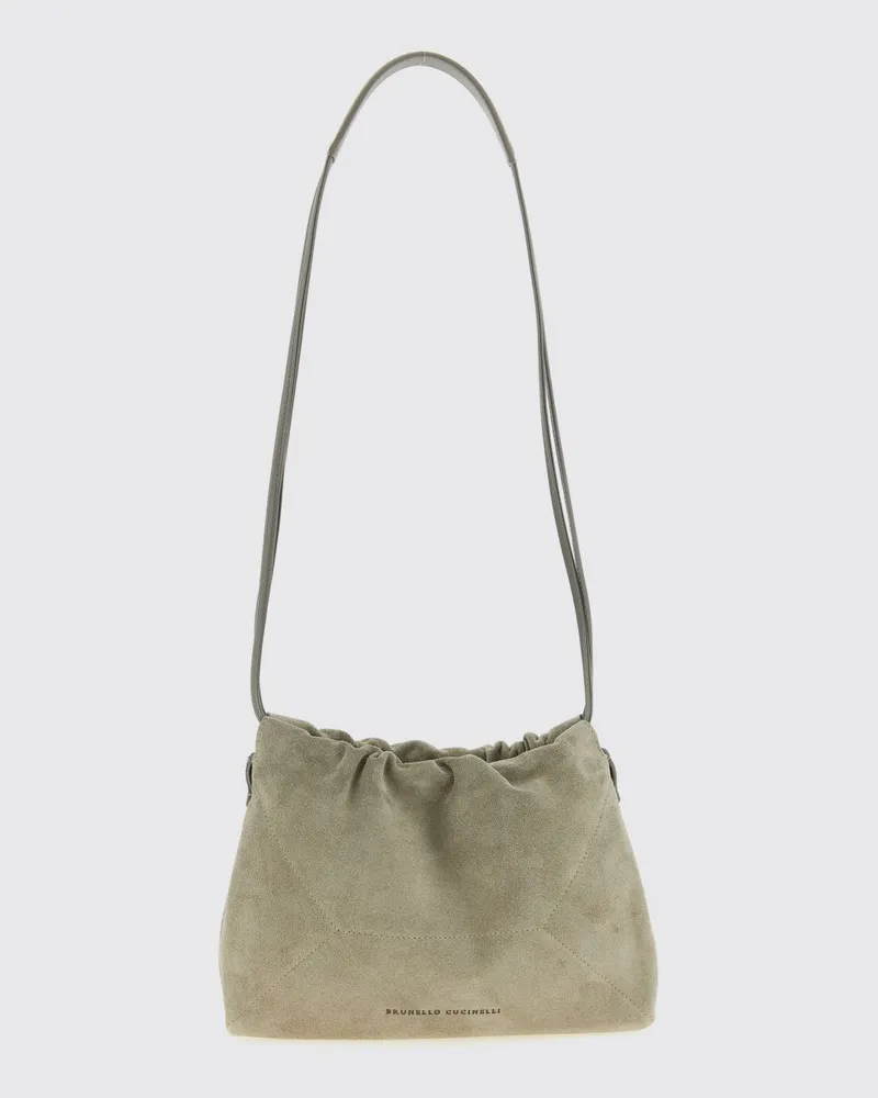 Brunello Cucinelli Schultertasche damen Sand