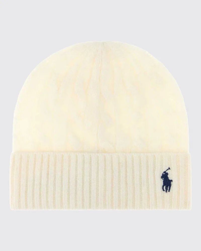 Ralph Lauren Beanie von aus Wolle und Kaschmir mit gesticktem Logo Yellow
