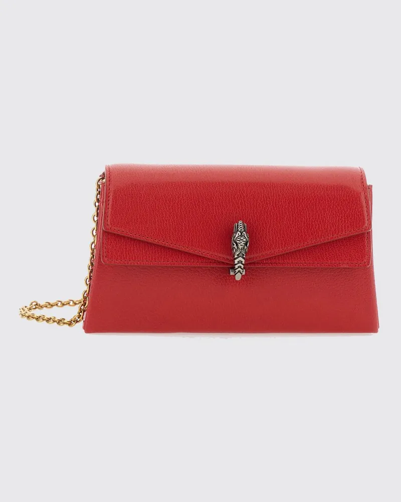 Gucci Dionysus Mini-Schultertasche aus genarbtem Leder mit Kettenriemen Rot
