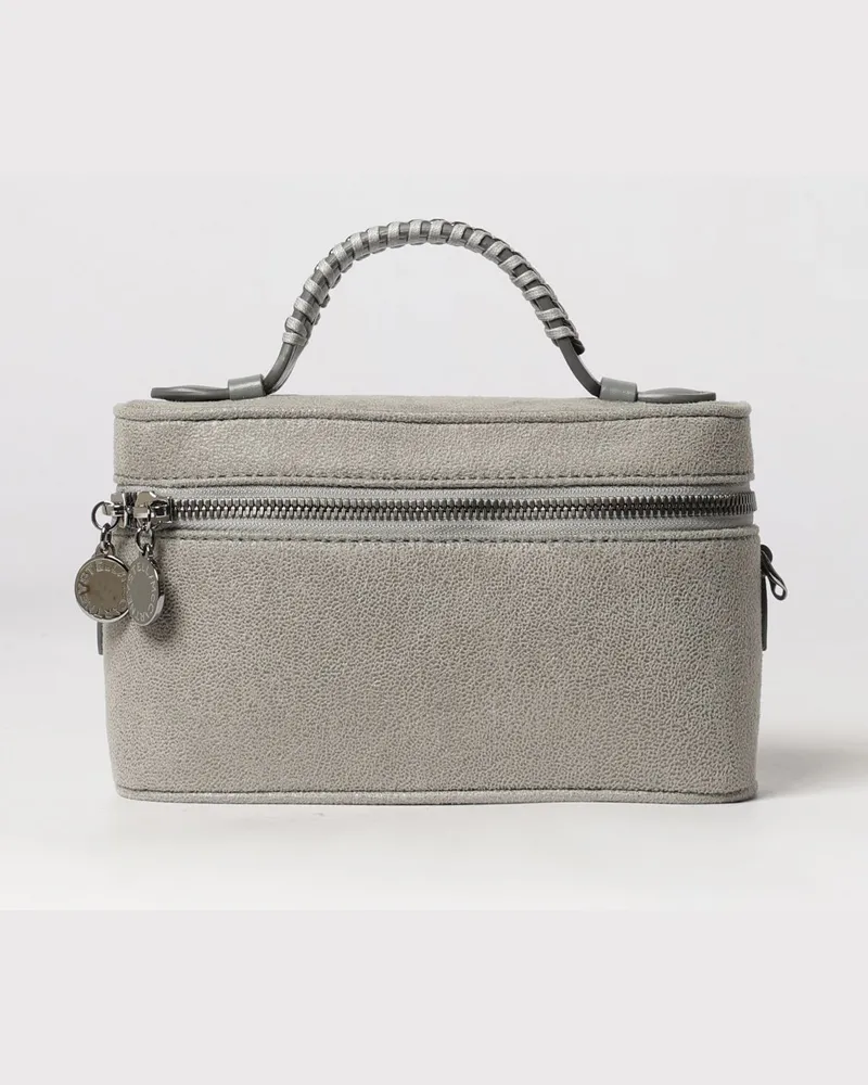 Stella McCartney Falabella Vanity Mini-Tasche aus Eco Alter Mat mit Kette Grau