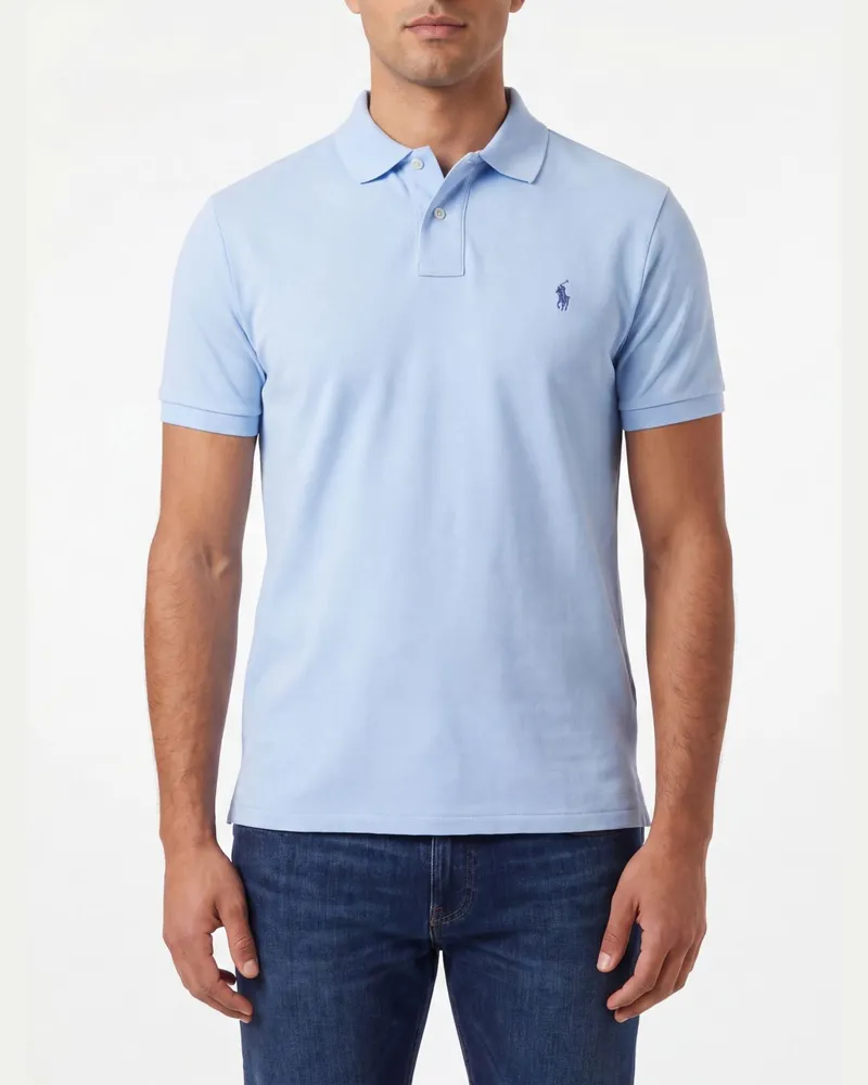 Ralph Lauren Baumwoll-Polohemd mit Pony-Logo Tinte