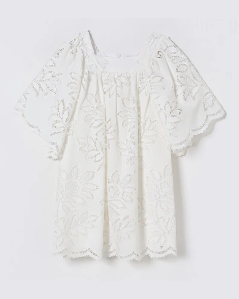 Tartine et Chocolat Kleid kinder Weiß