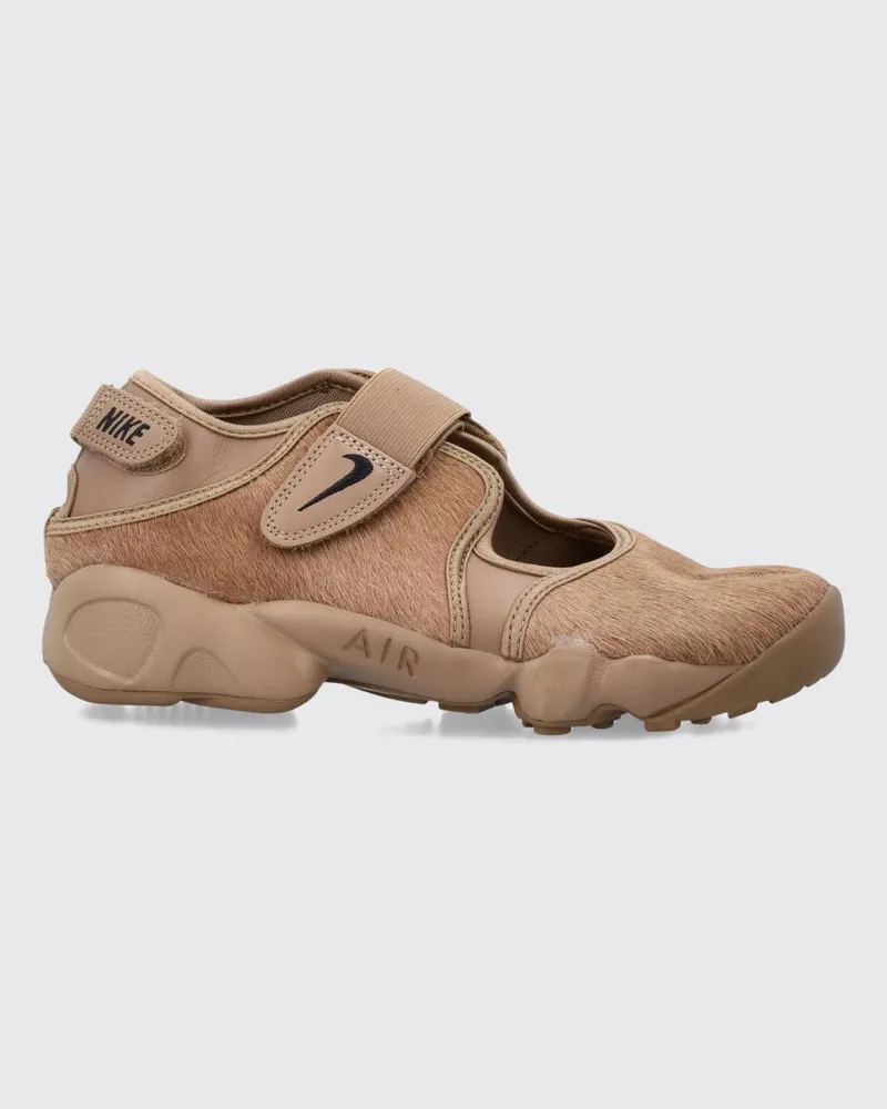 Nike Air Rift Mary-Jane-Sneakers aus Kunstpelz mit Tabi-Spitze Braun