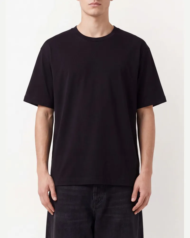 Dolce & Gabbana DOLCE  GABBANA Dolce & Gabbana Rundhals-T-Shirt aus Baumwolle im Essential-Design Schwarz