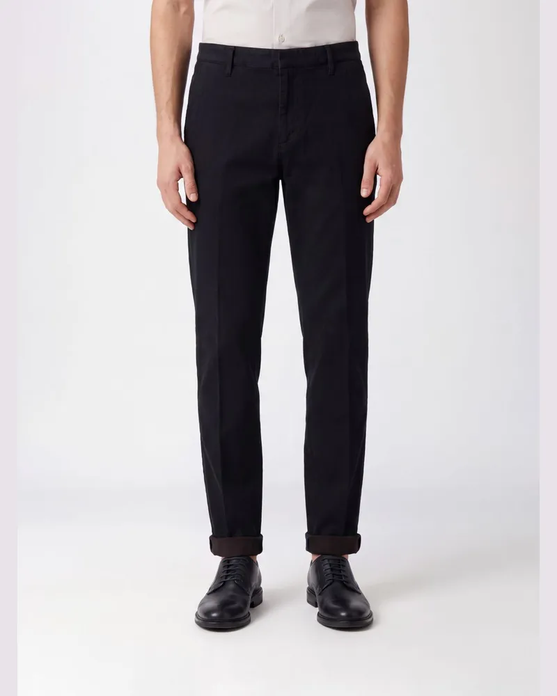 Dondup Slim-Fit-Hose aus Baumwolle mit mittlerer Leibhöhe und Umschlag Denim