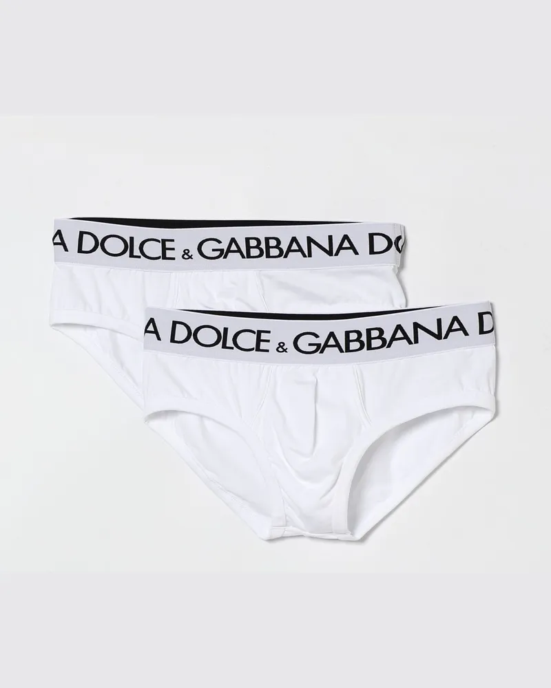 Dolce & Gabbana DOLCE  GABBANA Set aus 2 Slips aus Stretch-Baumwolle Dolce & Gabbana Weiß