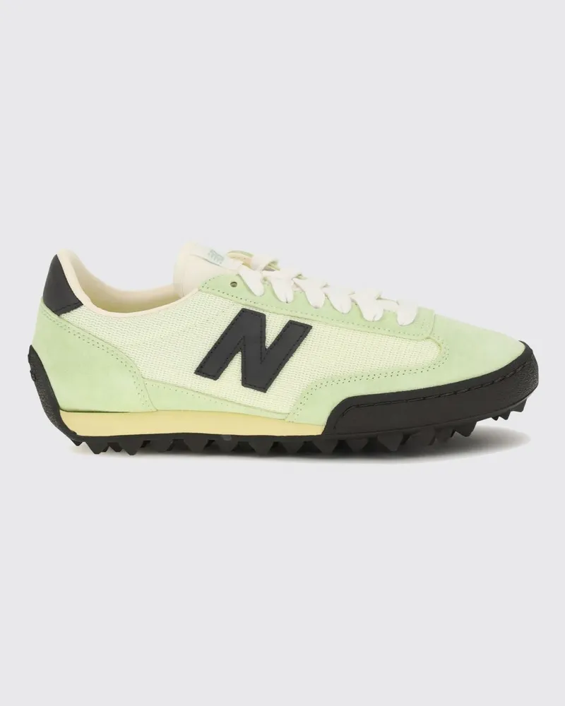New Balance Gator Run Low-Top-Sneaker aus Leder und Mesh mit Logo Limette