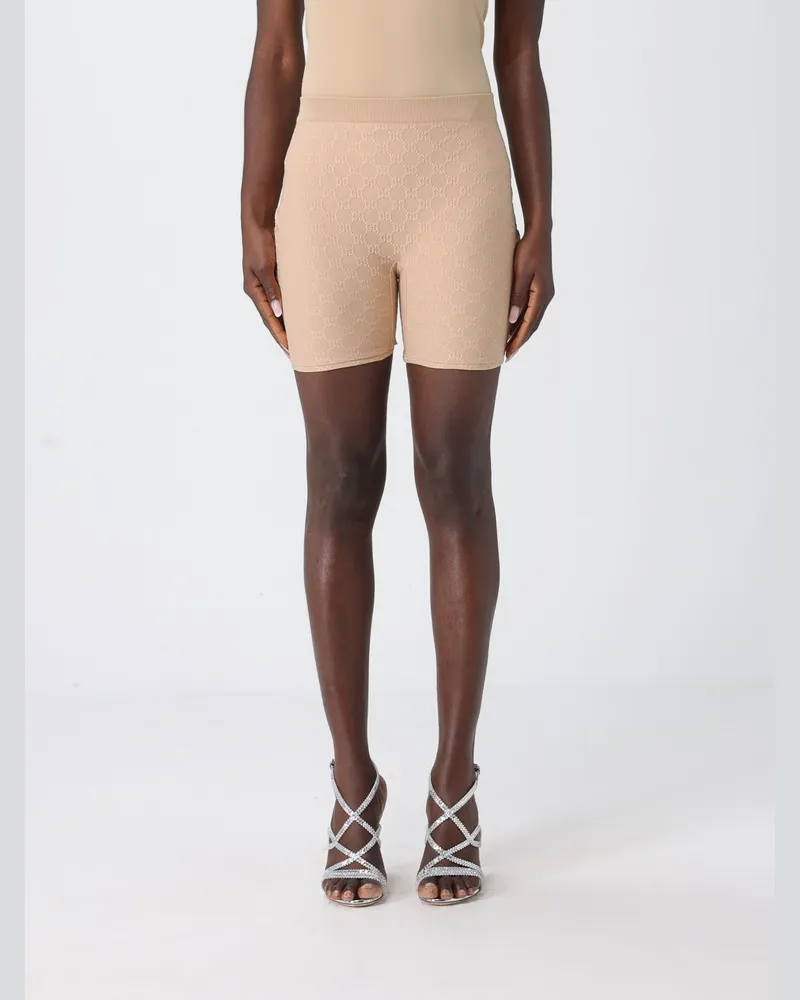 Gucci Nylon-Radlerhose Beige