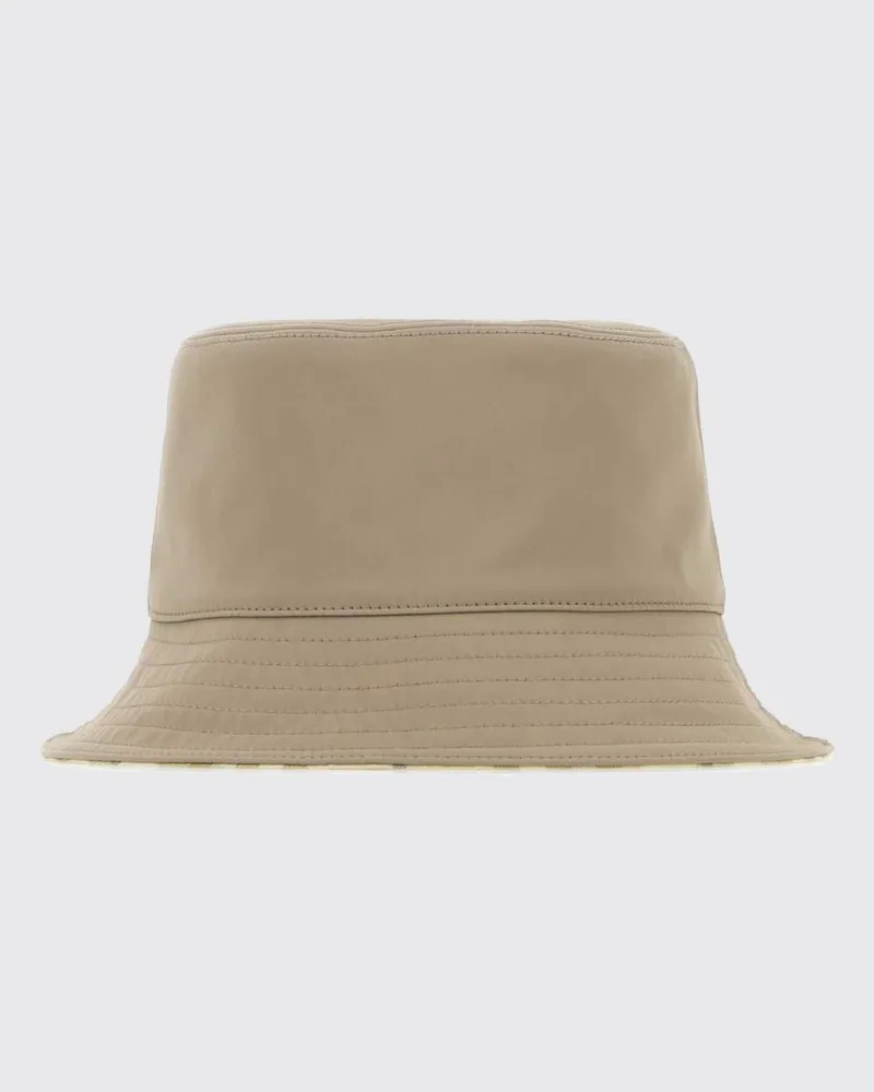 Burberry Bucket Hat mit Equestrian Knight-Logo aus beigem technischem Stoff Beige